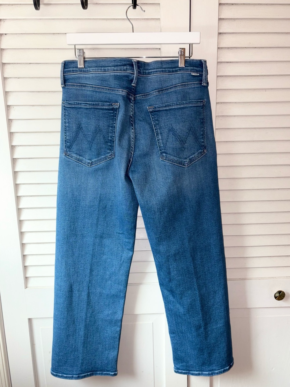 MOTHER The Mid Rise Zip Ankle Jeans Piece By Piece Size 31 Wide Leg Denim - Picture 6 of 9